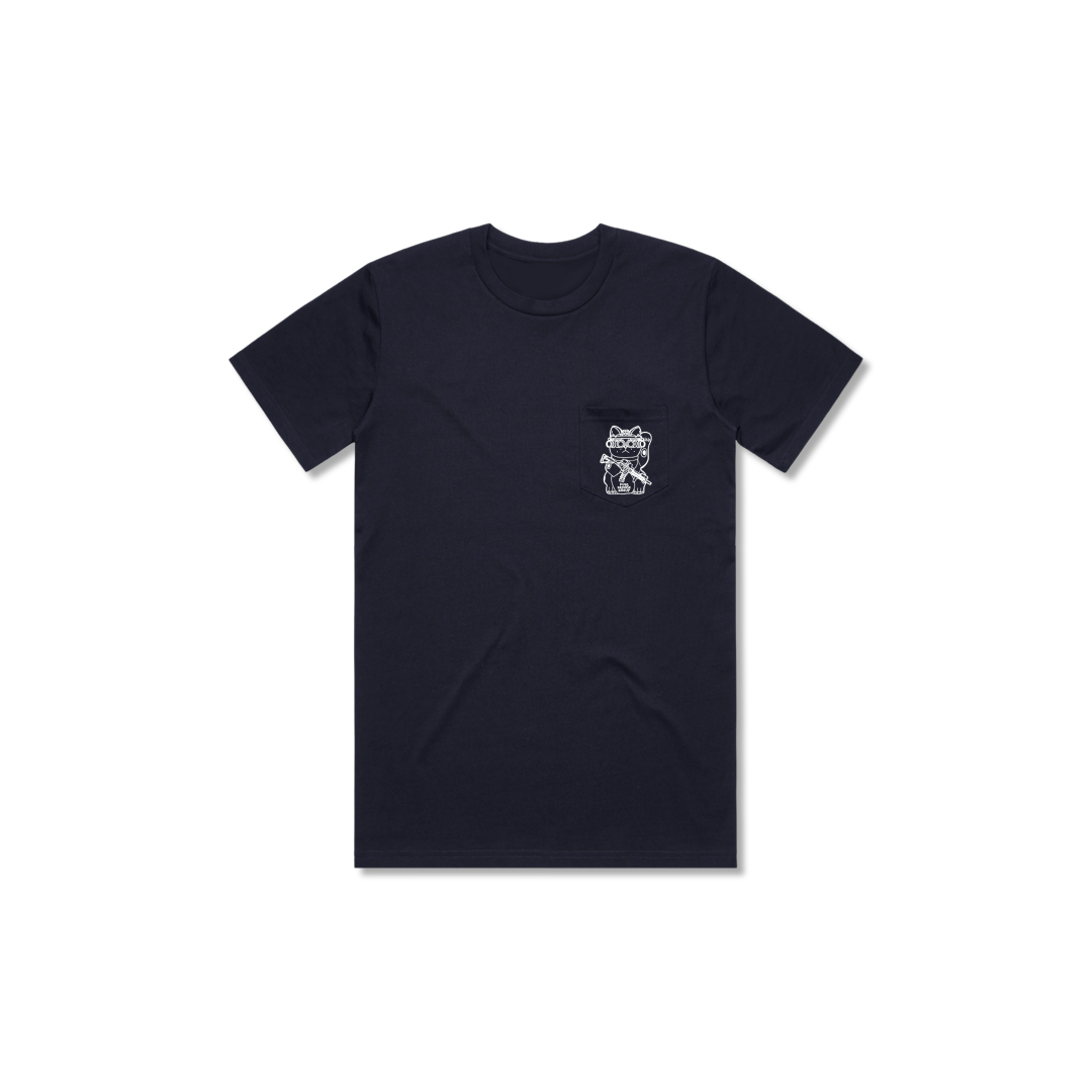 OG Cat NODs Pocket Tee - Petrol Blue