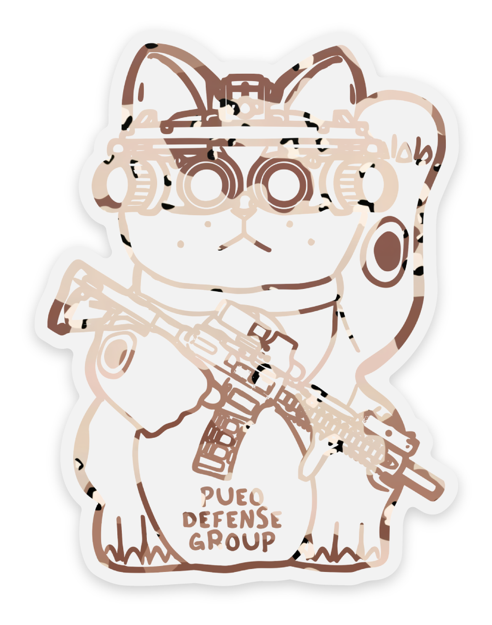 OG CAT NODS STICKER - CHOCO CHIP TRANSLUCENT