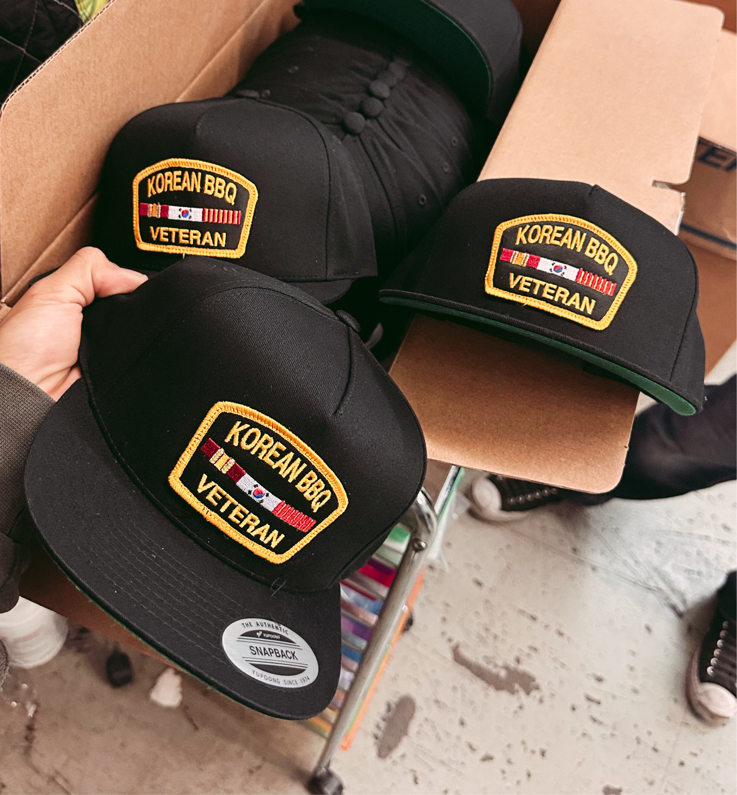 Korean BBQ Veteran Snapback Hat