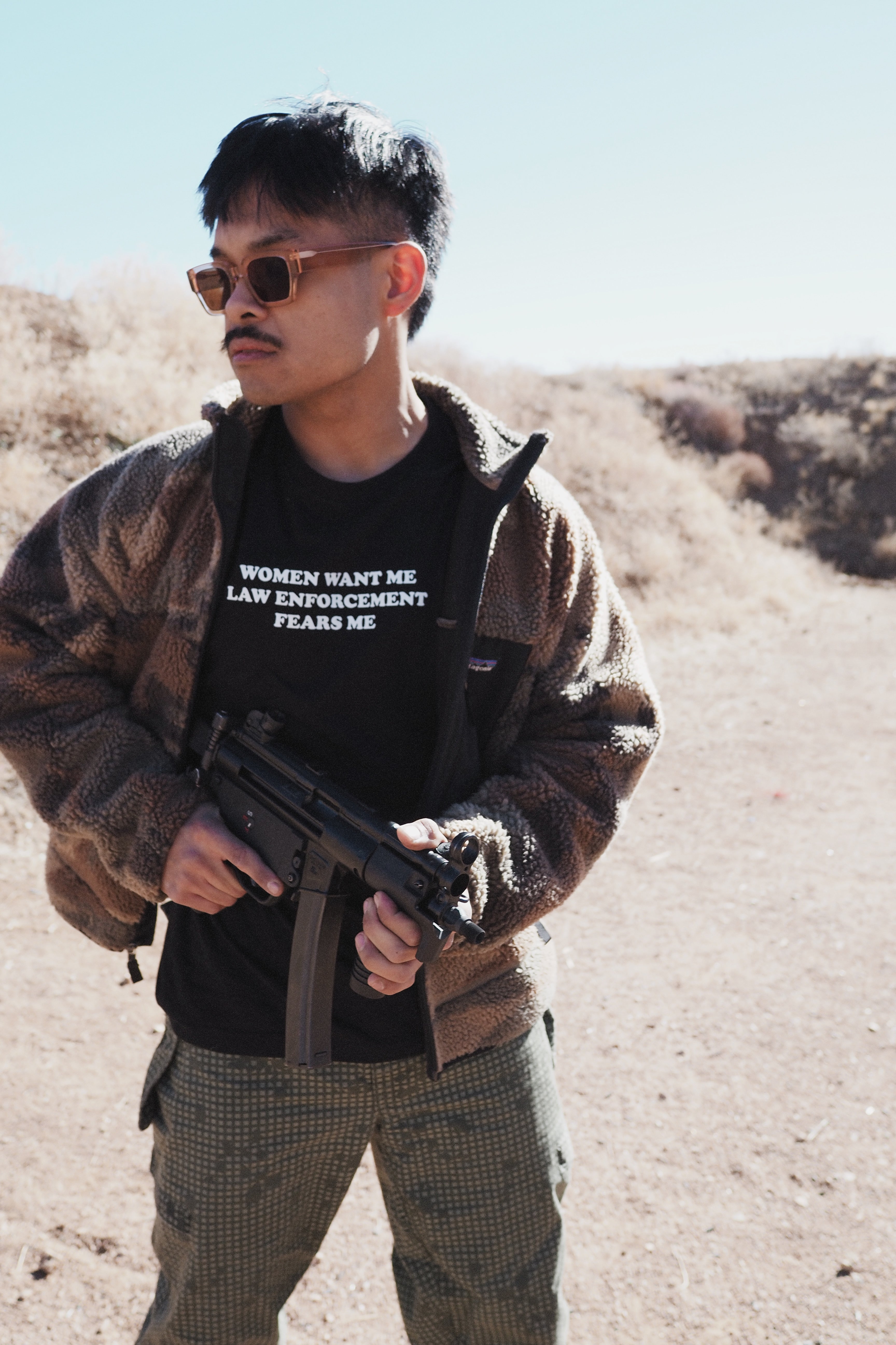 Women Want Me Law Enforcement Fears Me - Tee (Black)