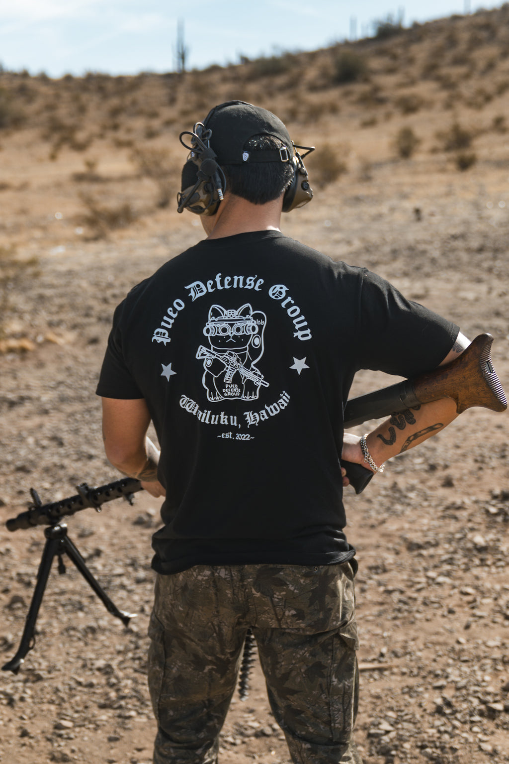 Pueo Defense Group Wai Side Tee - Black