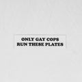 Only Gay Cops Run These Plates Bumper Sticker