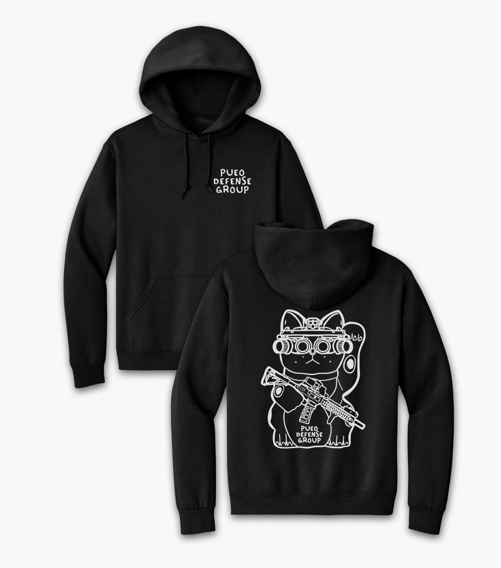 Pueo Defense Group Hoodie (NEW FRONT LOGO!)