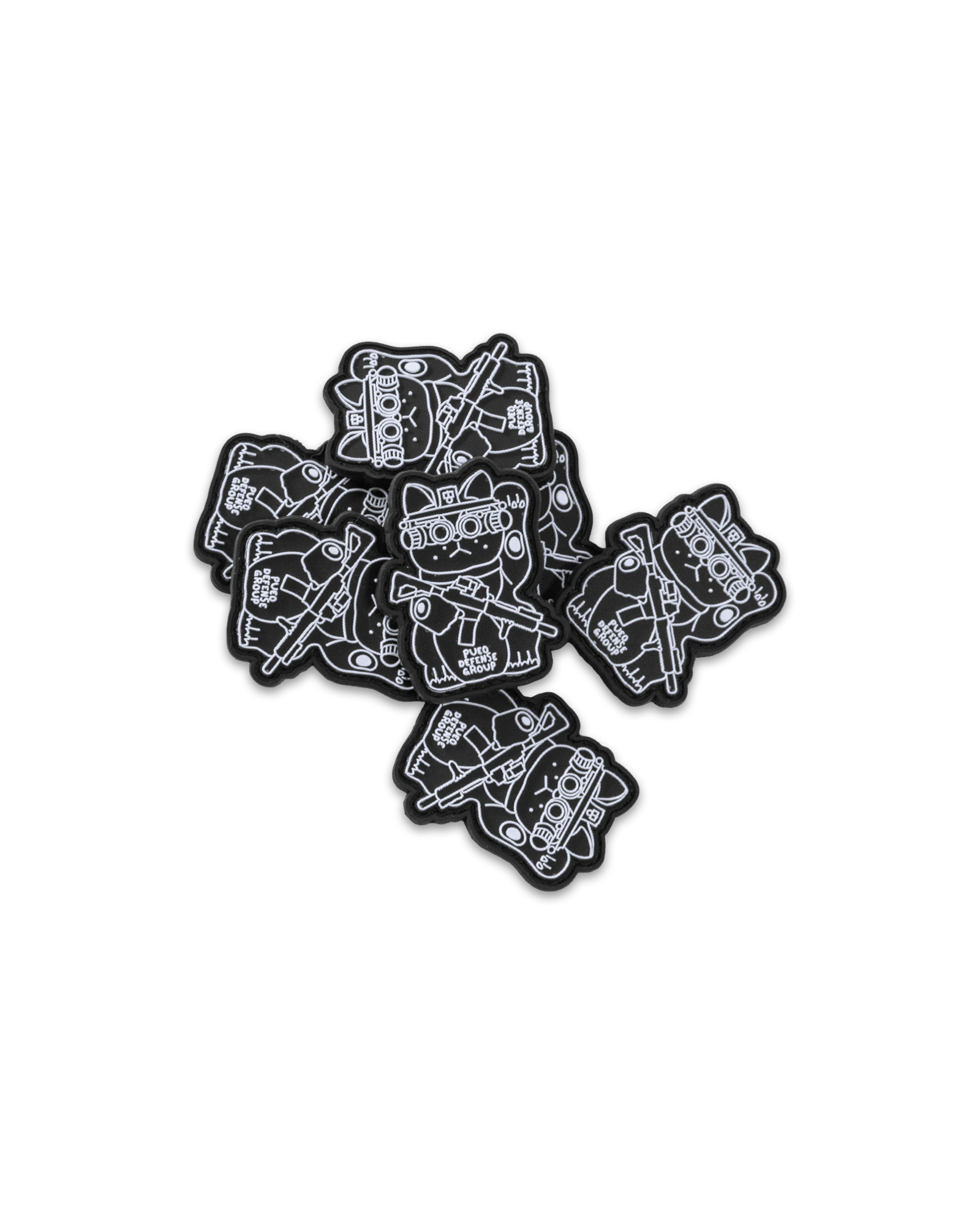 OG CAT NODS PVC PATCH - BLACK