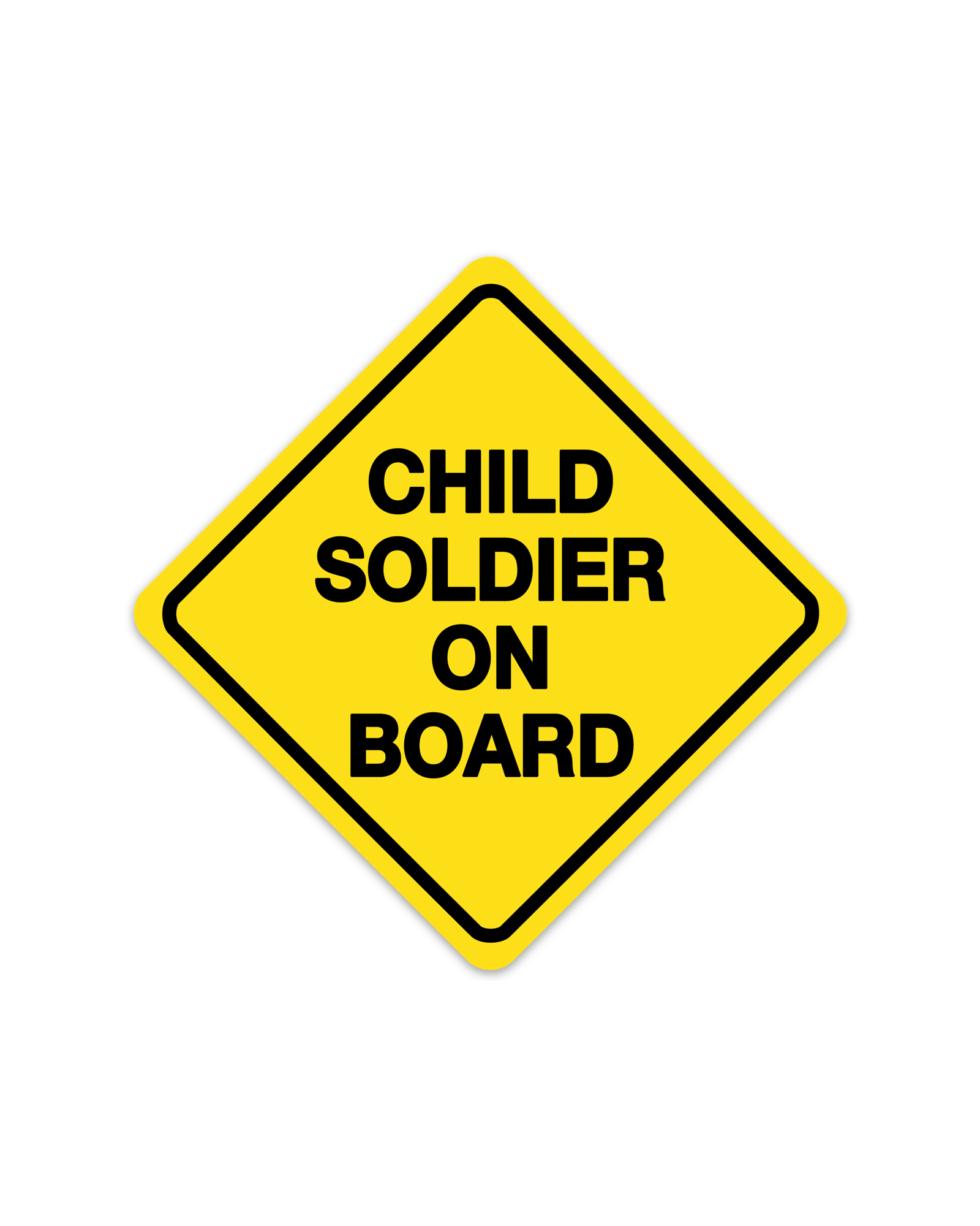 CHILD SOLDIER ON BOARD STICKER