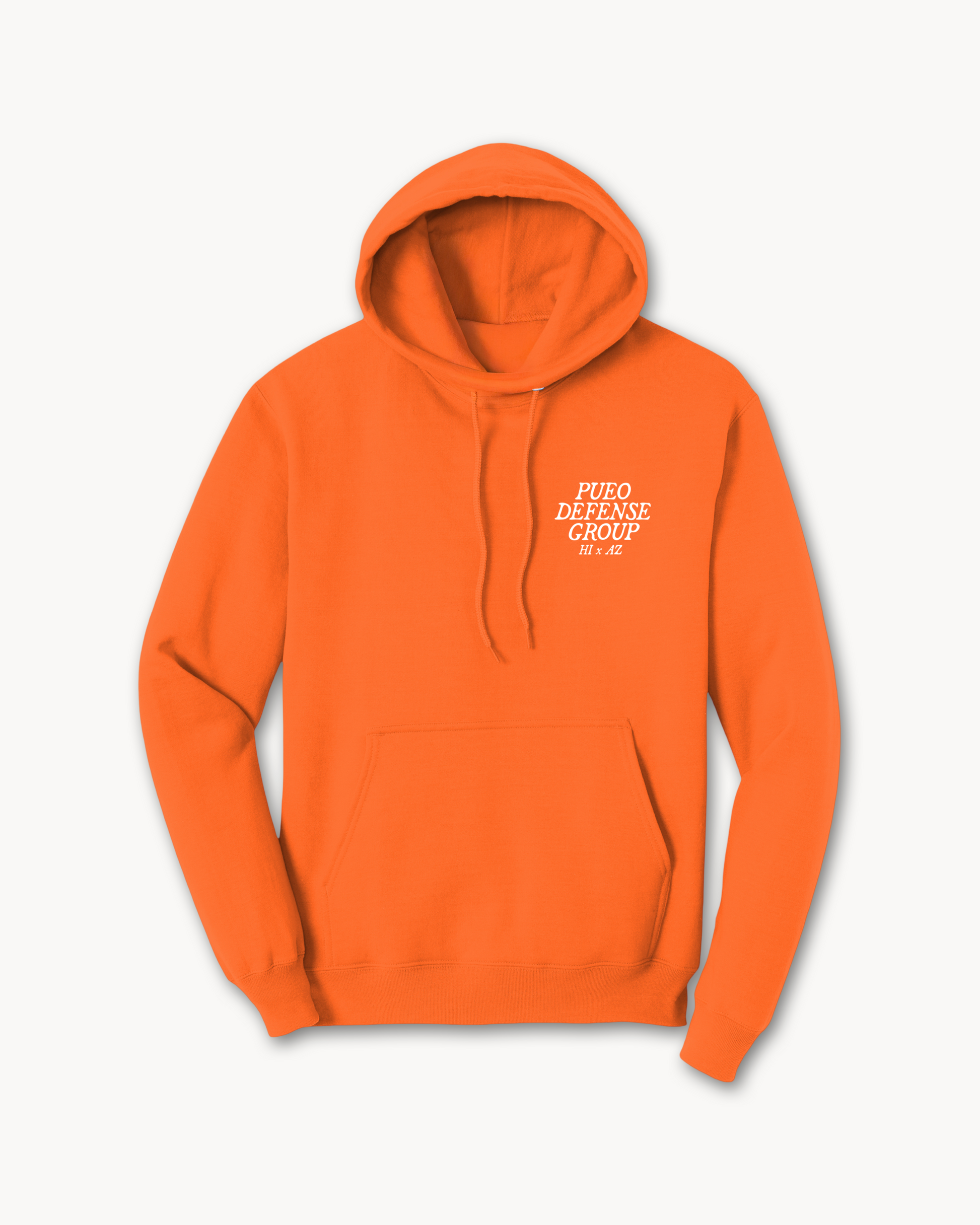 Pueo Defense Group Mid Weight Hoodie - Blaze Orange