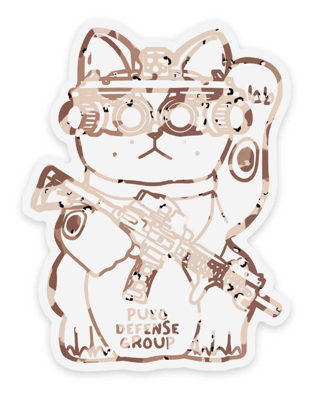 OG CAT NODS STICKER - CHOCO CHIP TRANSLUCENT