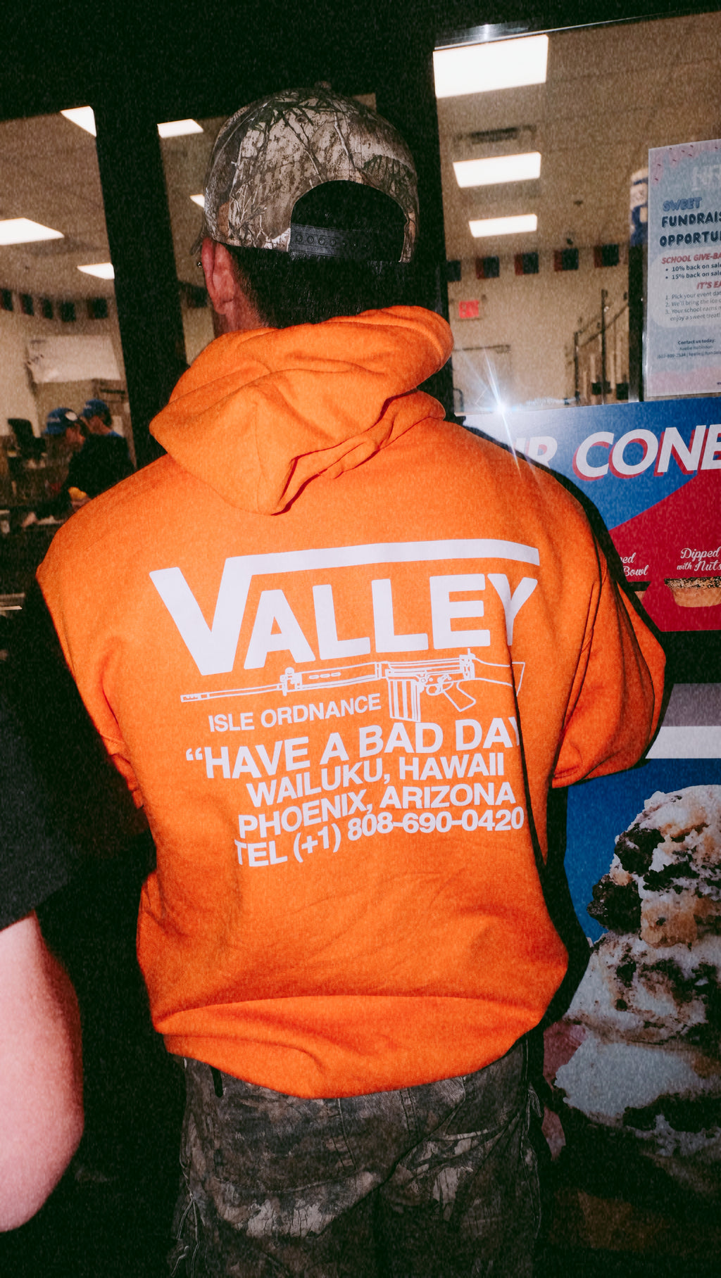Valley Isle Ordnance Mid Weight Hoodie - Blaze Orange (Pre-Order)