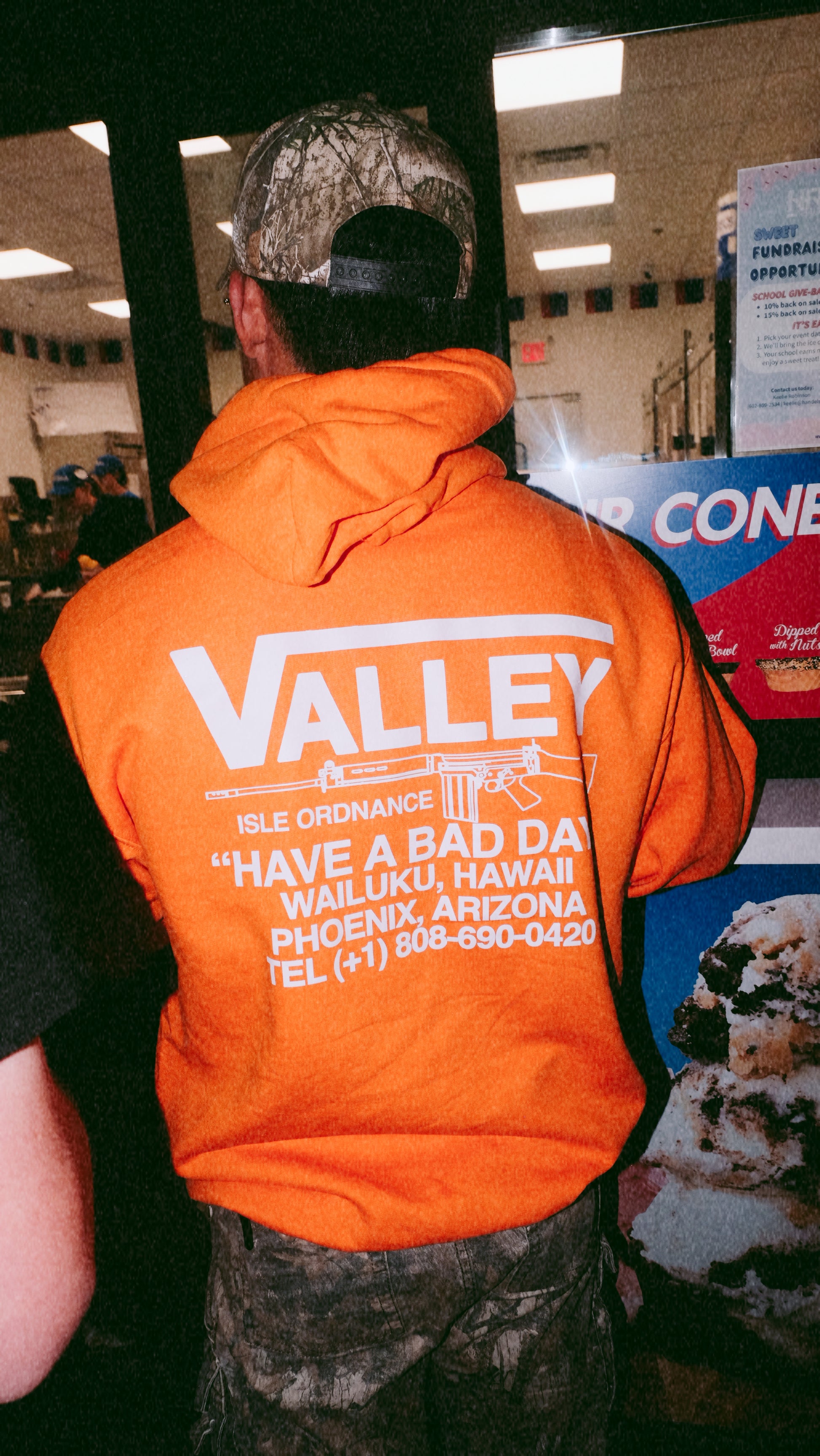 Valley Isle Ordnance Mid Weight Hoodie - Blaze Orange (Pre-Order)