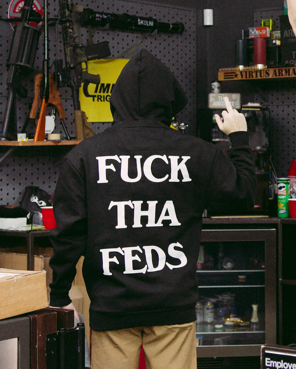 F*CK THA FEDS OVERSIZED HOODIE
