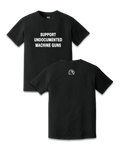 SUPPORT UNDOCUMENTED MACHINE GUNS TEE - BLACK
